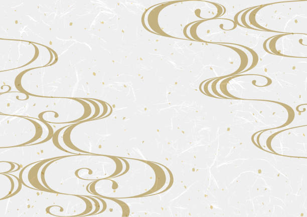 青海波柄・青海波模様・和柄背景素材：シームレス伝統文様年賀状素材 fototapete • fototapeten Textur, Kultur,Mustermyloview.de