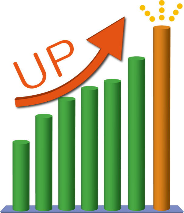 折れ線グラフチャートの調査結果イラストイメージ素材白背景 イラスト素材6217462- フォトライブラリ