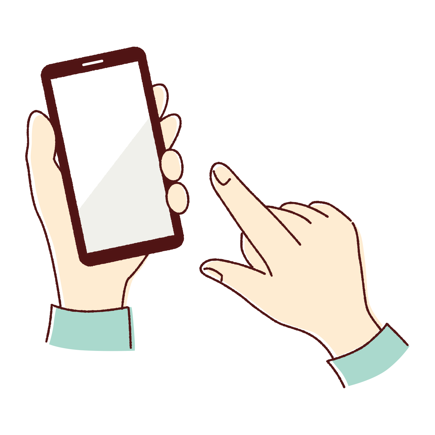 白いスマホのフレーム飾り枠イラスト無料イラスト かわいいフリー素材集 フレームぽけっと