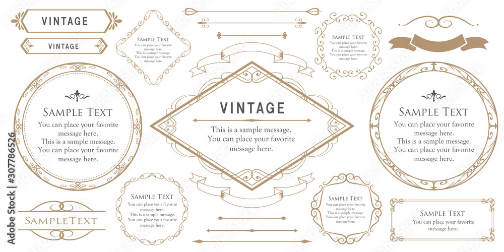 高級感のあるフレームデザイン、カリグラフィー素材、ラグジュアリー、テンプレート、 コピースペース のイラスト素材58989343- PIXTA