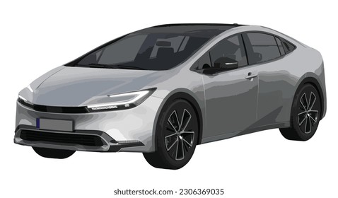 車好き プレゼント トヨタ プリウス ZVW30 車 イラスト 2L版 グルービー TOYOTA prius アート パーツ オーナー グッズ ギフトアクセサリ