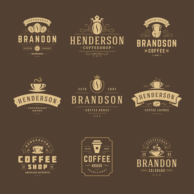 カフェロゴ 栗とコーヒーをモチーフにしたゆったりとした雰囲気のロゴデザイン