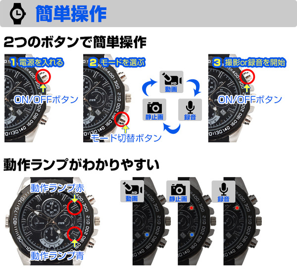ASCII.jp：スパイグッズといえばコレ！暗闇でも撮影できる小型カメラ内蔵腕時計