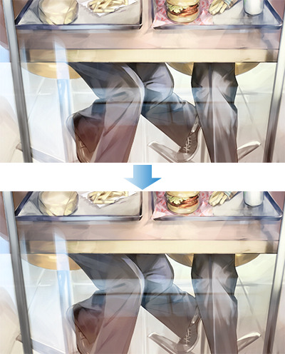 木々に囲まれたガラス窓の描き方絵師ノート