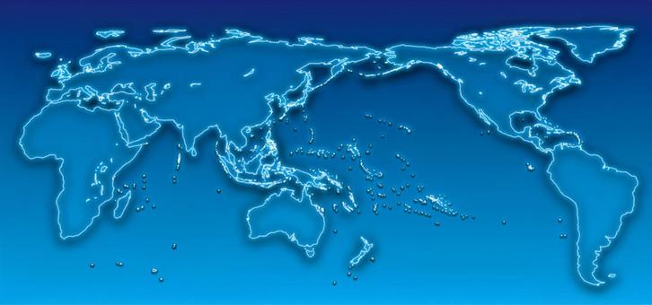 世界地図の-フリーイラスト - 地図・マップ素材 - チコデザ