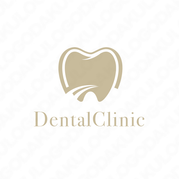 ハートのような歯のロゴロゴアウトレット