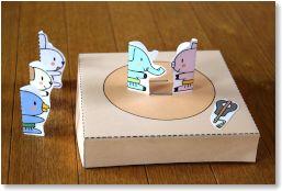 折り紙「トントン相撲・紙相撲」の折り方 - おりがみの時間