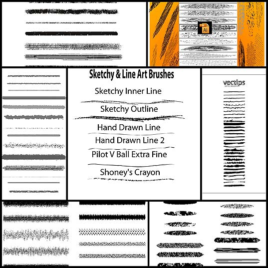 リアルな水彩ブラシ素材無料イラスト素材素材ラボ