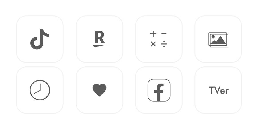 アプリのアイコン画像 白TikTok