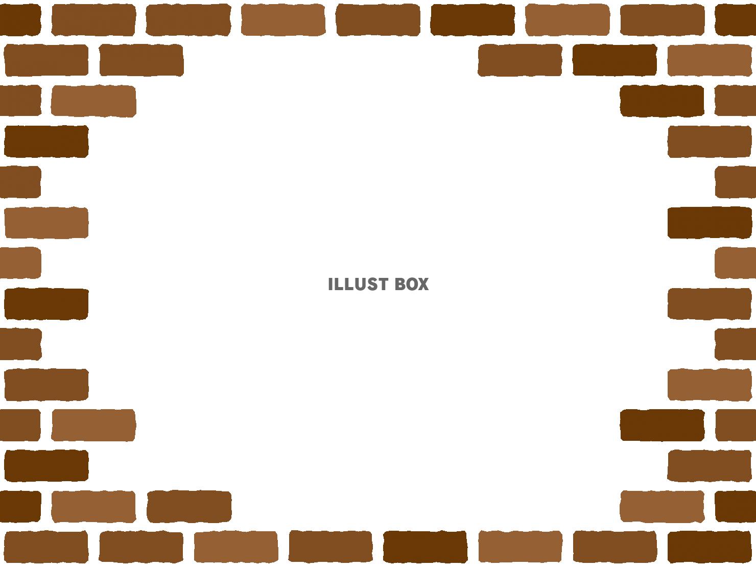 グレーのレンガのフリーイラストフリーイラスト・クラシック フリクラ