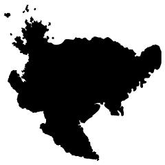 滋賀県の地図イラスト＜モノクロシルエット画像＞ - 日本地図無料イラスト素材集