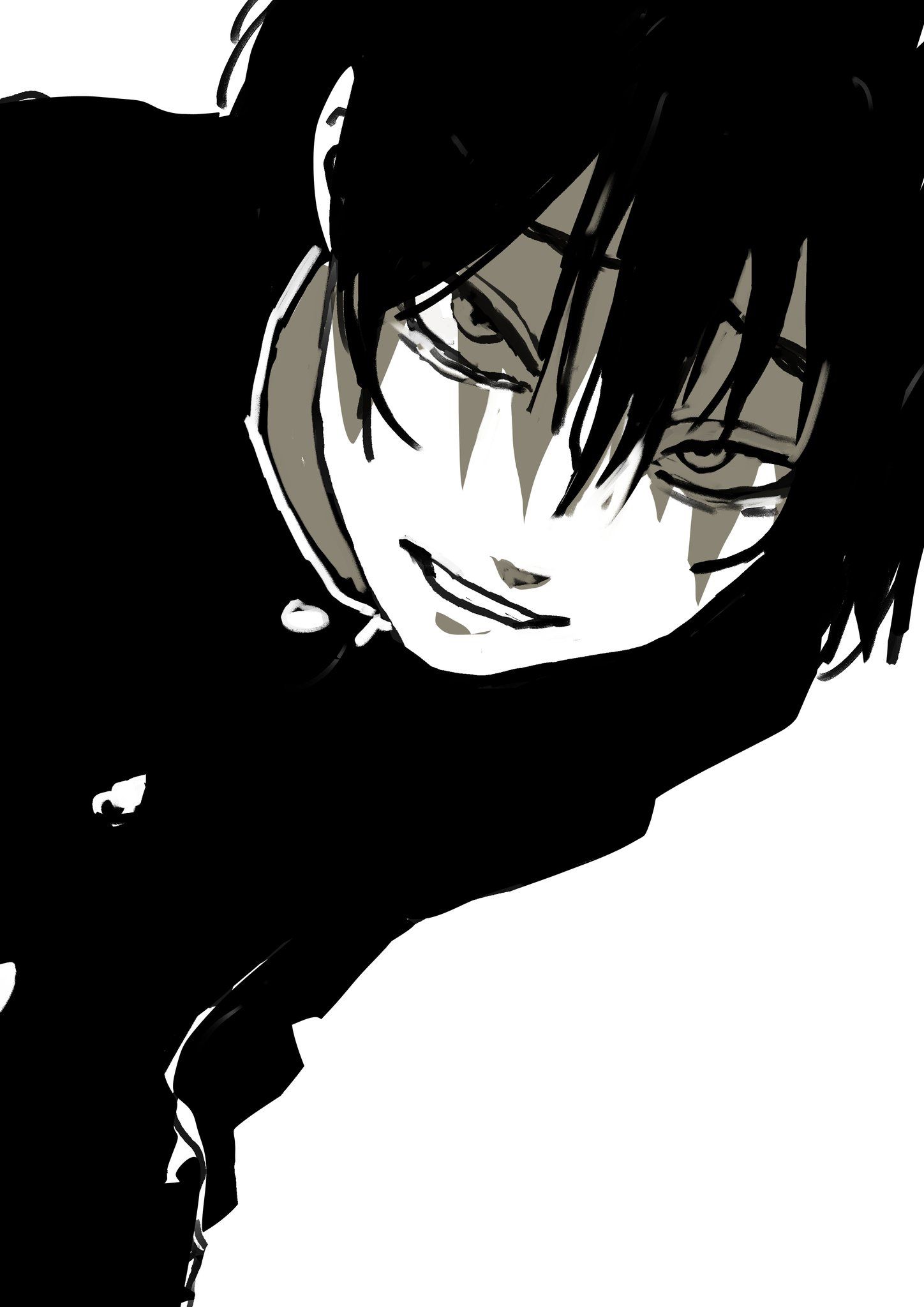 男の子 モノクロアイコン - コズふゆのイラスト - pixiv