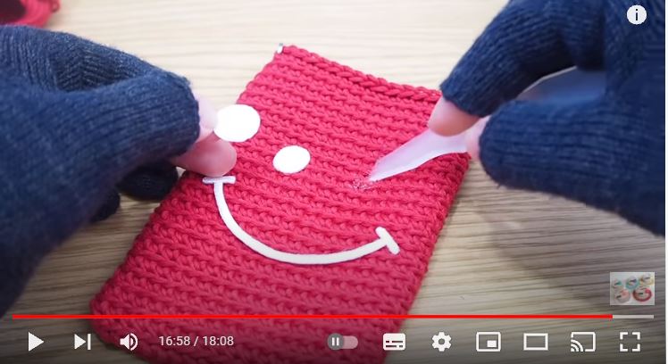 かぎ編み Crochet Japan クロッシェジャパン: かぎ針編み・スマホケースの編み方2：引き上げ編み Crochet Phone CaseCrochet and Knitting Japan
