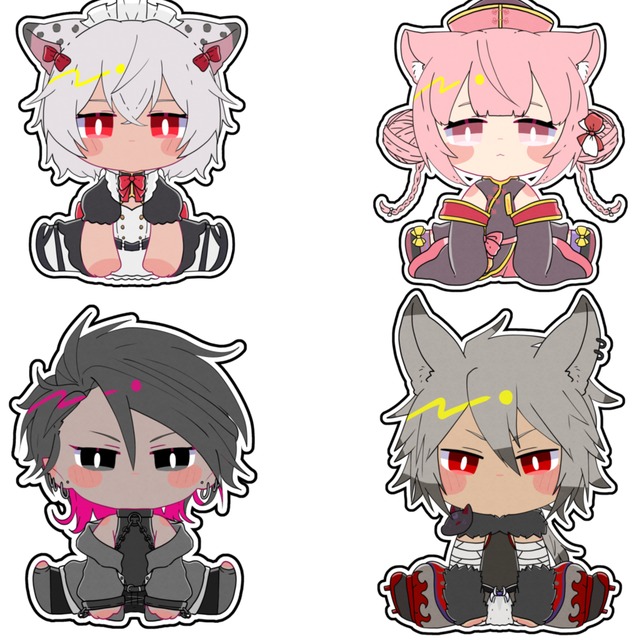 イラスト素材 シール風素材