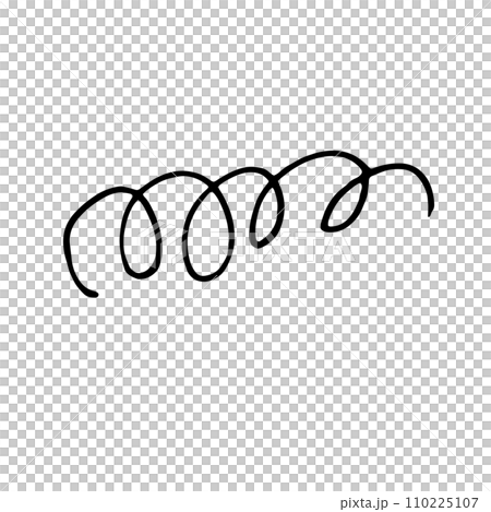 くるくる ペンで書いた手書きのあしらいあしらい イラストダウンロード 無料