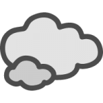 フリーイラスト：くもり、雨マーク