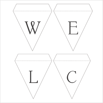 ガーランド テンプレート アルファベット 手作り 簡単 レターバナー100均グッズでもできる!結婚式 誕生日 ハーフバースデー ウェディング歓迎会 お祝い イベント: 無料テンプレートとハンドメイド雑貨i-an