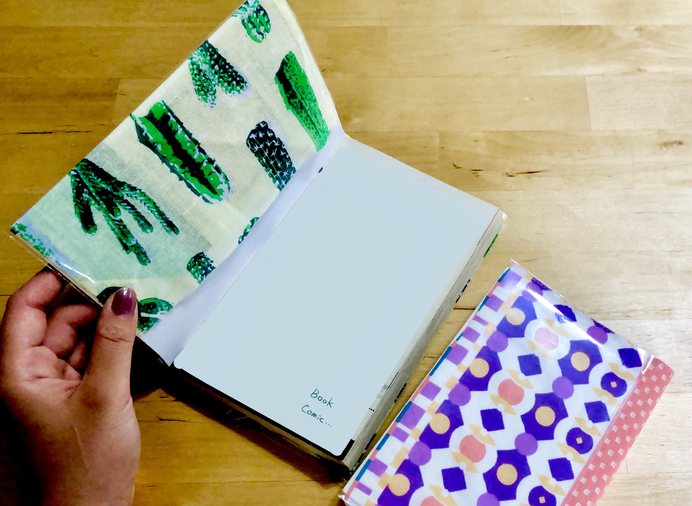透明ブックカバーの作り方！同人誌の見本などにおすすめ。コミケ前でお急ぎの方に！お絵かき図鑑