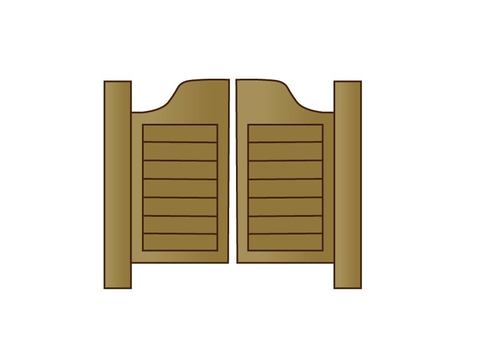 2枚扉＞ウエスタンスタイル スイングドア １１０cm 間口に合わせて作ります 特殊塗装オーダー家具のKINOKA