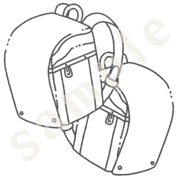 バックパックのスケッチ 手描きのリュックサック スケッチ スタイルの図 1 つの白い背景で隔離Premiumベクトル素材