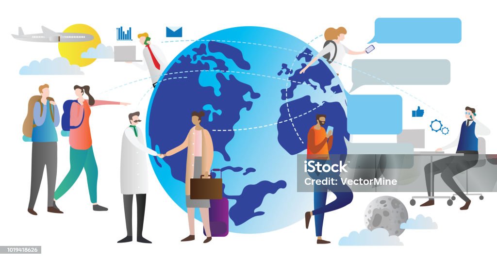 経済のグローバル化 のイラスト