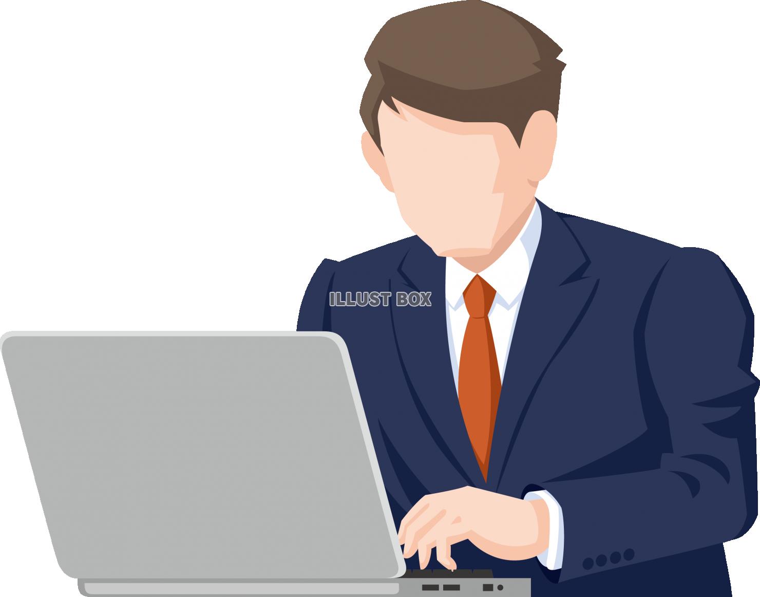 パソコンを操作する会社員 イラスト素材5732575- フォトライブラリ