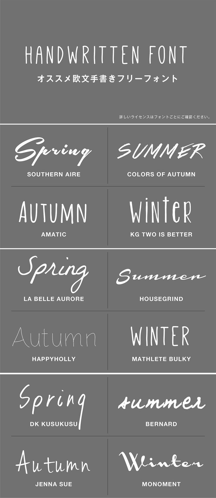おしゃれな手書き！ 筆記体の英語フリーフォントの総まとめコリス