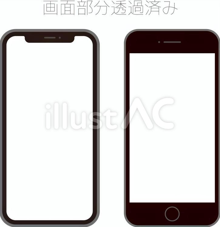 画面部分が透過になった便利なスマホ画面素材 - 素材マテリ屋１号館 - BOOTH