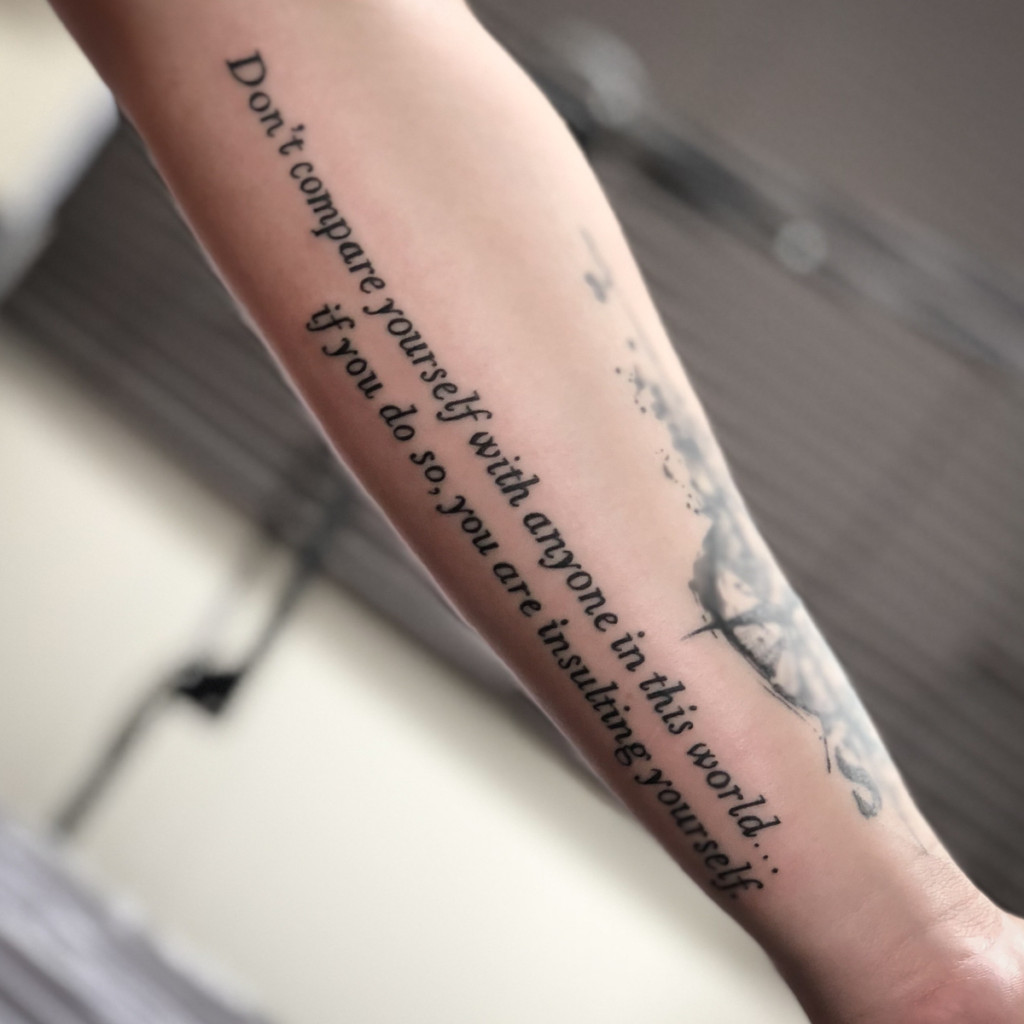 レタリングタトゥー 腕 文字 レタリング ファーストタトゥー 〜ryujitattoo〜Ryuji tattoo studio