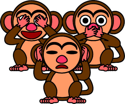 三猿イラスト無料イラスト・フリー素材なら「イラストAC」