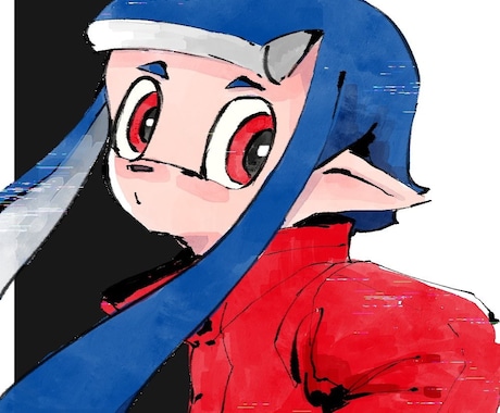 ꒰ঌ‪@いちごぐみ🍓🍼 ໒꒱の依頼絵！ほんっっっとに遅くなってごめん🙏🏻 スプラトゥーンスプライラストデジタルデジタTikTok‬