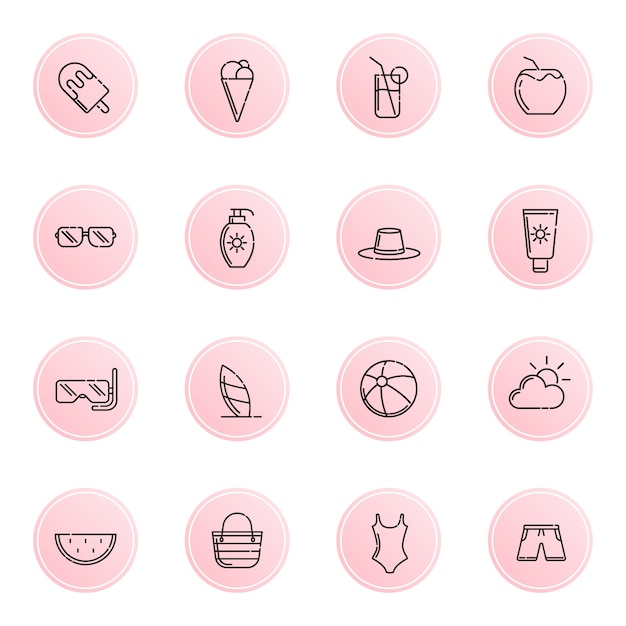 アイコンハイライトinstagramまたはソーシャルメディアの美学イラスト画像とPSDフリー素材透過の無料ダウンロード - Pngtree