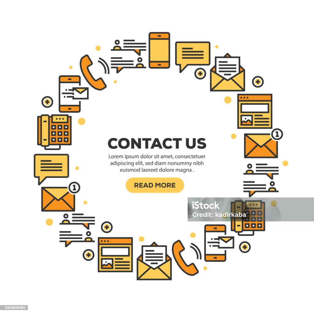 お問い合わせバナーのイラスト素材・ベクター Image 45080666