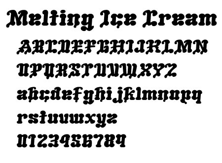 溶けてる文字 フォントTikTok