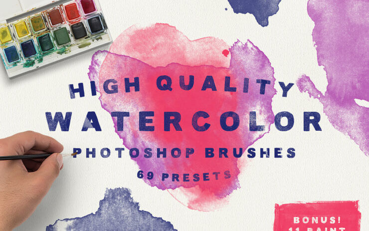 PNG水彩フォトショップブラシPremium PSD