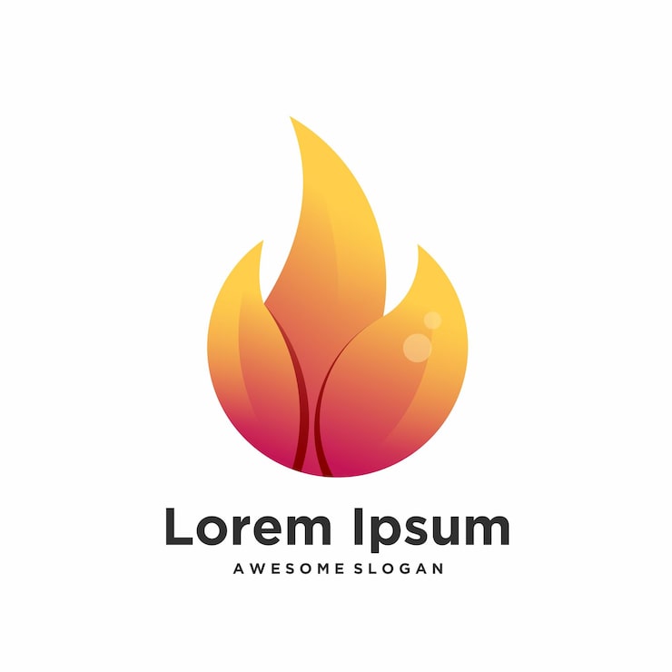 激しい火と穏やかな火の炎ロゴロゴ販売番号0222ロゴ販売ロゴ購入と制作依頼サイト