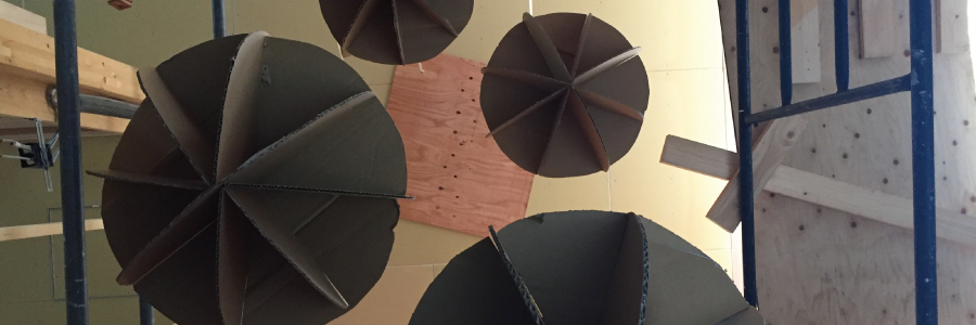 左官の納まりモックアップを作ります。原田左官工業所