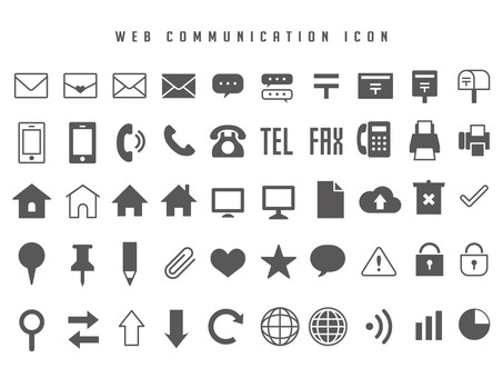 透過PNG 黒電話 アイコン ：イラスト無料