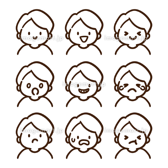 男の子 - 無料ピクトグラム白黒イラスト