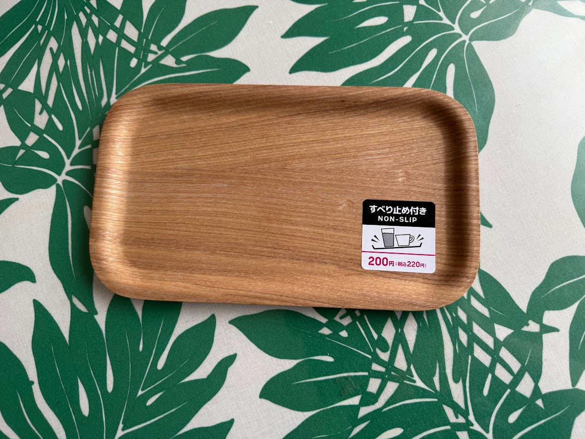 滑り止めトレー フローラ 木取手付 M YS22木製トレー 滑り止め付、１５ｃｍｘ１０ｃｍ-100