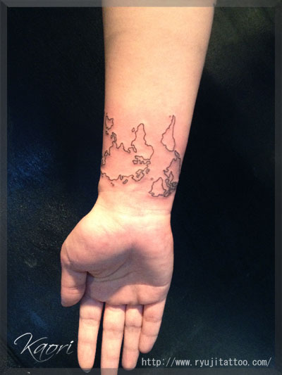 world map東京 タトゥースタジオ 吉祥寺 Red Bunny Tattoo タトゥーデザイン・タトゥー画像