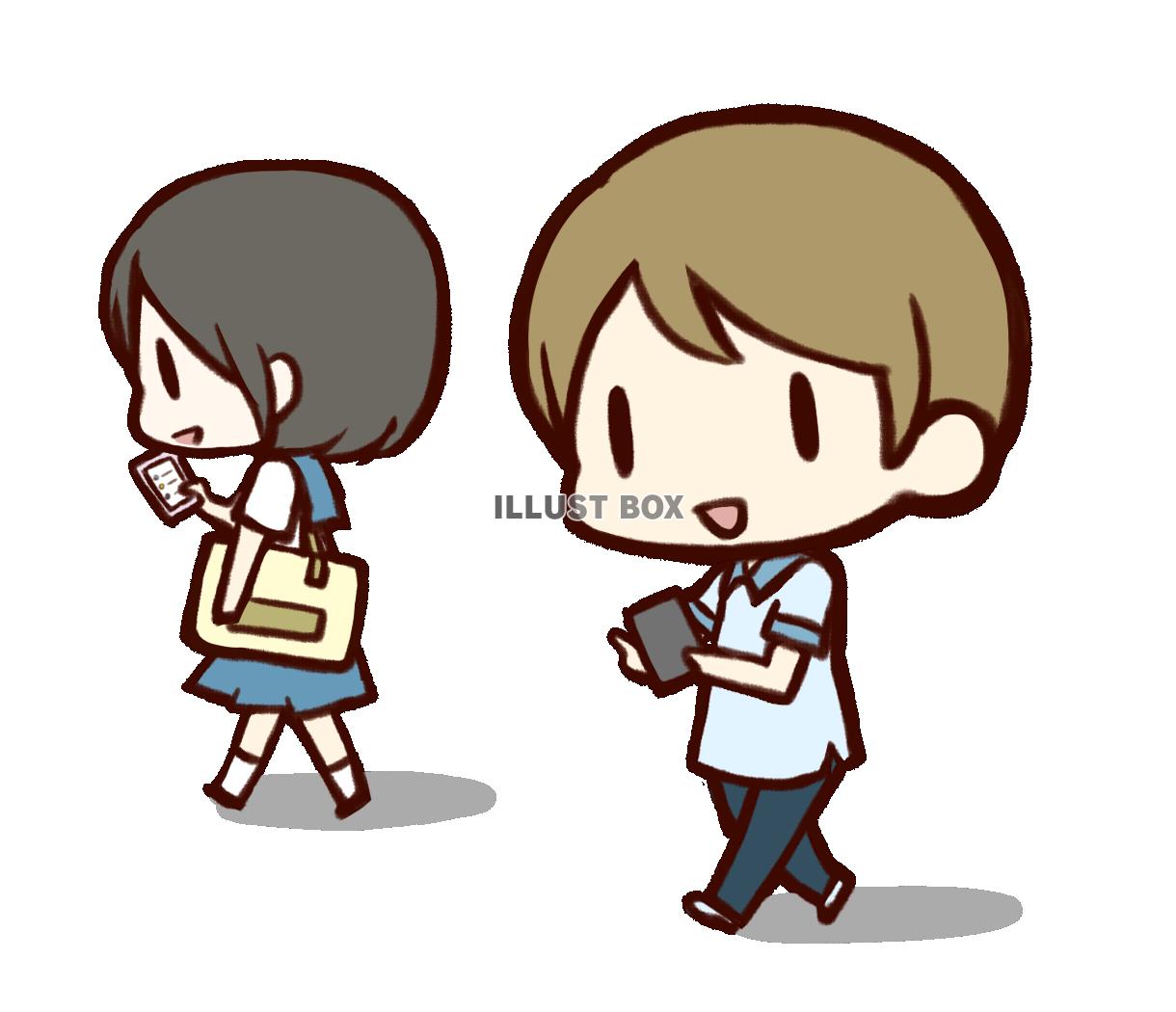 真正面から見たスマホのイラスト - ONWAイラスト