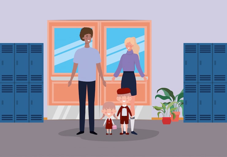 施設の廊下を歩く車椅子のシニア男性と理学療法士の男性のイラスト素材244023372- イメージマート