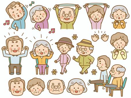 介護 福祉 デイサービス セットのイラスト素材154394736 毎月1点無料 フリー のストックフォト イメージマート