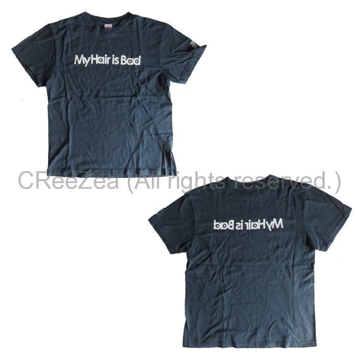 My Hair is Bad 三次元ロゴTシャツ XLサイズ パープル my hair is bad
