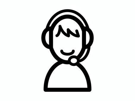 コールセンター, オペレーター, お問い合わせのアイコンイラスト白背景 イラスト素材6741779- フォトライブラリ