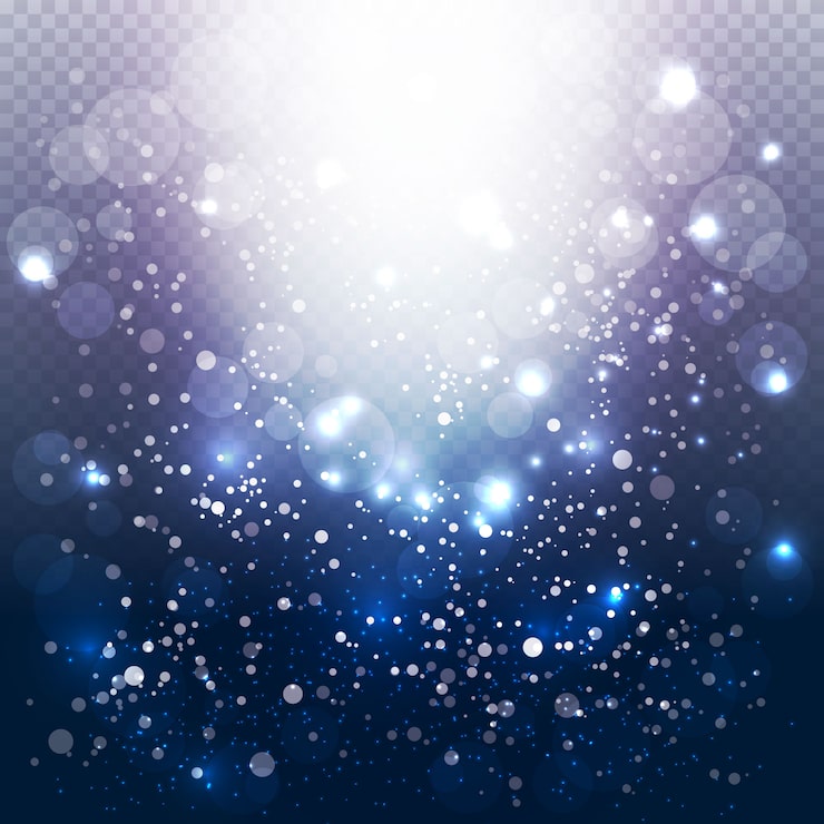 キラキラのキラキラストリーム。星ダスト波抽象的な背景。透明な背景にリアルな光の効果。クリスマスの豪華な背景Premiumベクトル素材