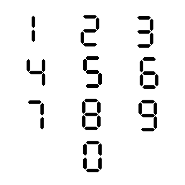 デジタル数字 アルファベットイラスト無料イラスト・フリー素材なら「イラストAC」