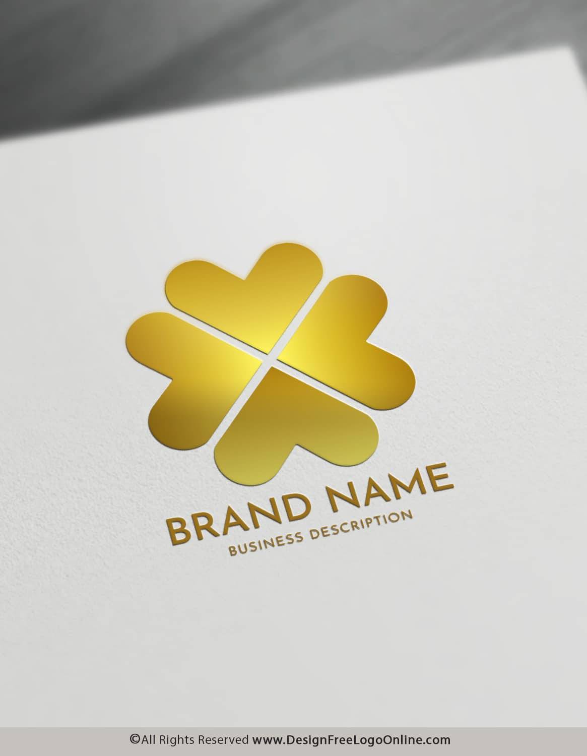 幸せの四つ葉のクローバーハウス四つ葉・クローバー・幸せ・かわいい・おしゃれ・住宅・不動産・リフォーム・建設業・建築業・工業・設備ロゴ マーク販売 すぐに購入できるロゴショップ