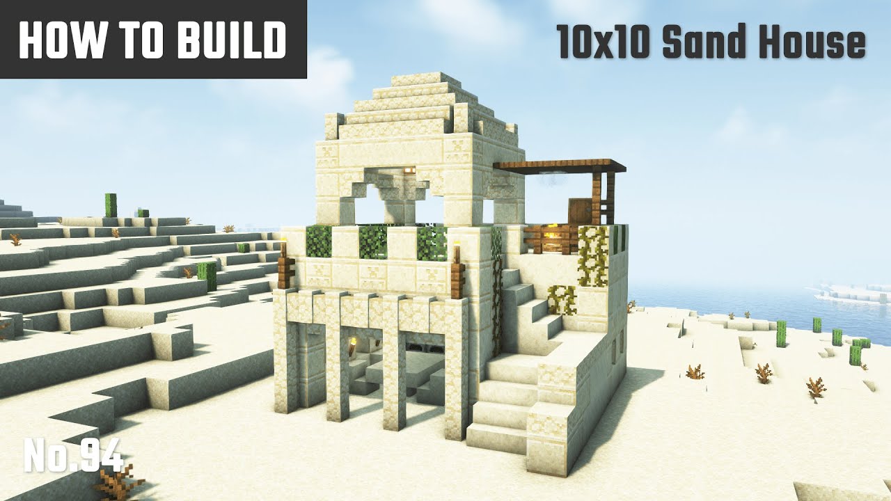 マインクラフト 超巨大な砂漠を「砂岩の城壁」で囲ってみました56 統合版 BE